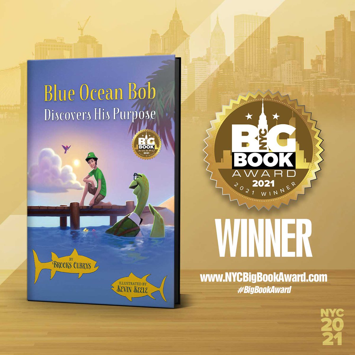 GabbyBookAwards's tweet photo. "Blue Ocean Bob Discovers His Purpose" 
by Brooks Olbrys 

Packed with "wisdom"
Charming, upbeat story
https://t.co/KSEbFPLFxI  

2021 NYC BIG BOOK AWARD
 #Winner #Childrens-#Motivational 
@BlueOceanBob #BigBookAward #GabbyBookAwards https://t.co/XwCFlxhkJA