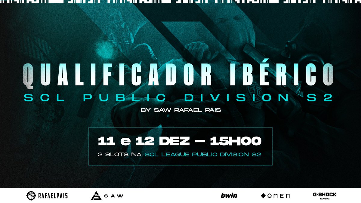 É já neste fim de semana o qualificador ibérico para a <a href="/scleague_net/">SCL.GG</a> S2 - Public Division. A liga conta com $1250 em prémios e súbidas para a Intermediate. 
Aproveitem a oportunidade 👏

➡️bit.ly/SCLS2IQ

#StayAWarrior