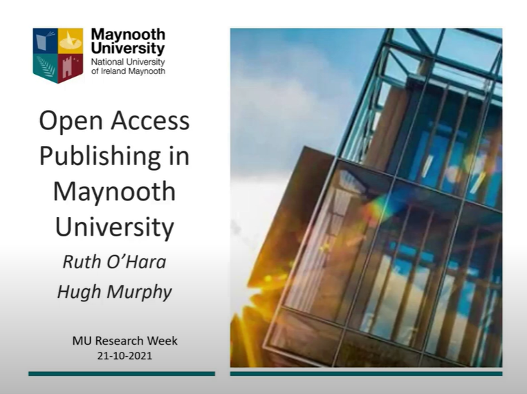 library_MU's tweet photo. Wondering about transformative agreement and publishing deals? Ruth O’Hara and @hughtweet @library_mu - recording of their talk given #MUresearchweek 2021 ‘Open Access Publishing in MU’ #openaccess #OAweek @maynoothuni @mu_research. Recording here
https://t.co/W1w2Bffvmp https://t.co/7Jc2905jdV