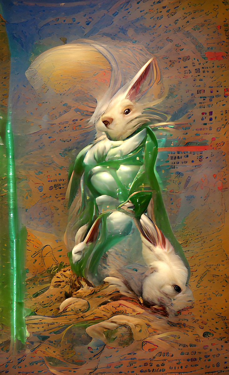 100thApe's tweet photo. Follow the white rabbit... #TheMatrix #ai #GAN #art #generativeart #ArtificialIntelligence @TheMatrixMovie https://t.co/TNTyicEpt2