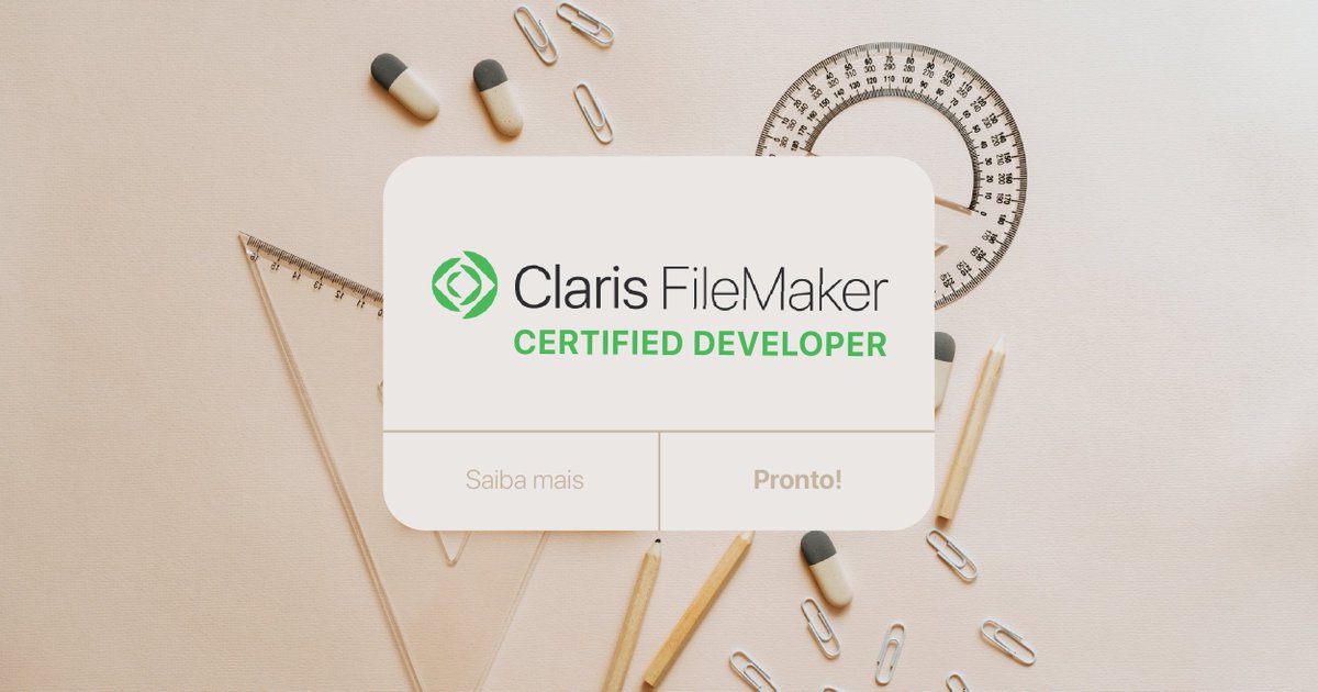 claris_pt's tweet image. ✅  Valide sua experiência Claris FileMaker com a Certificação Oficial: Developer Essentials for Claris FileMaker 👩‍🎓 👨‍🎓 

Saiba mais sobre o exame aqui → spr.ly/6011Jmdel 

#lowcode #nocode #FileMakerDevelopers #FileMaker #Claris