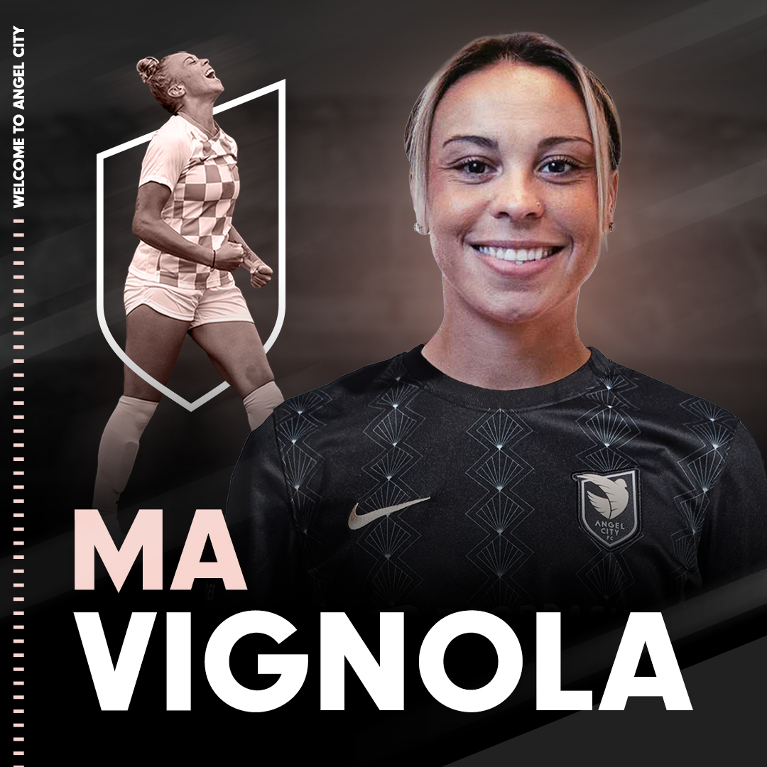 weareangelcity's tweet photo. We’re thrilled to welcome Mary Alice “MA” Vignola as ACFC’s second official player signing! Bienvenida a la familia, @MAVignola 🤍 #WeAreAngelCity #22DaysOfSoccer

Read more → https://t.co/fdgNwUZ967 https://t.co/xkAG7VFzIe