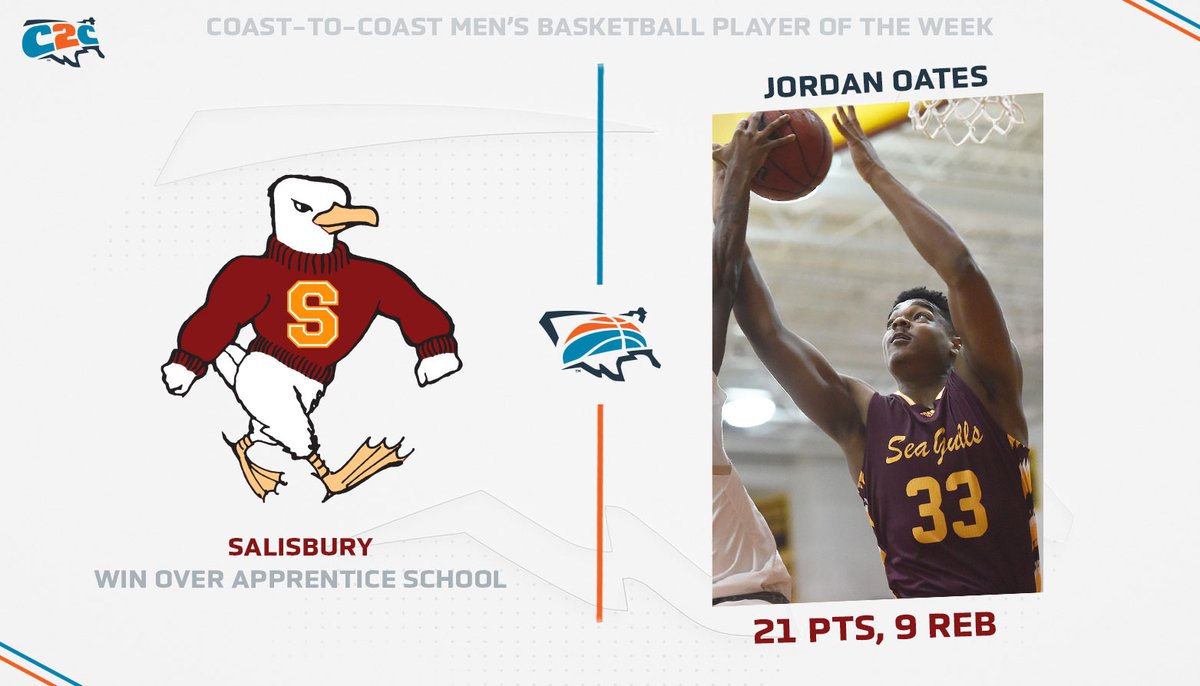 Coast-To-Coast Athletic Conference (@c2cathconf) on Twitter photo #C2CMBB: Salisbury's Jordan Oates Collects C2C Men's Basketball Player of the Week Honors
🏀 c2csports.com/x/1a7y9 
#Dare2Prepare // #C2CSports #C2CMBB: Salisbury's Jordan Oates Collects C2C Men's Basketball Player of the Week Honors
🏀 c2csports.com/x/1a7y9 
#Dare2Prepare // #C2CSports