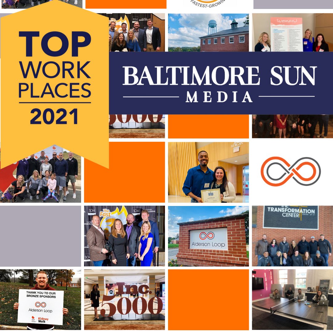 Alderson Loop (@alderson_loop) on Twitter photo We are proud to announce we've been named a 2021 @TopWorkplace for the second year in a row! Huge thanks to our employees, <a href="/baltimoresun/">The Baltimore Sun</a> , @topworkplaces and @teamenergage who helped make this happen! We are proud to announce we've been named a 2021 @TopWorkplace for the second year in a row! Huge thanks to our employees, <a href="/baltimoresun/">The Baltimore Sun</a> , @topworkplaces and @teamenergage who helped make this happen!