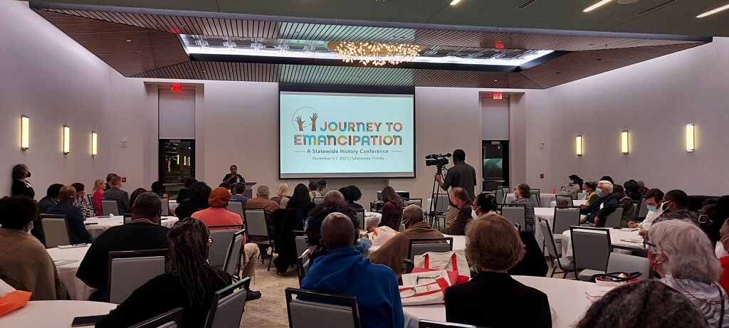 FloridaTrustHP's tweet photo. Did you know Dec. 6, 1865 is the day all enslaved were finally free &amp; not Juneteenth, which was specific to Texas? Honoring ratification of Emancipation Proclamation at Journey to Emancipation Conference

#tellthefullhistory #floridahistory  #africanamericanhistory #blackhistory https://t.co/tRR1i2bwqm
