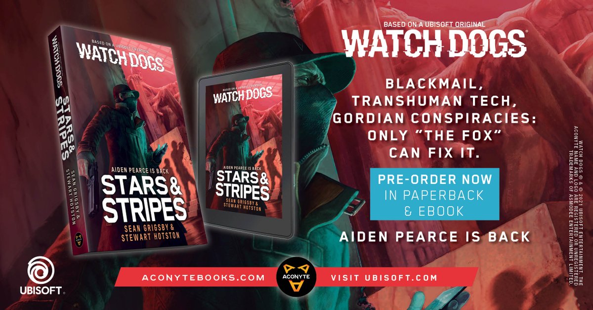 Follow Aiden Pearce in an original story taking place in Washington D.C. right before his journey to London in Watch Dogs: Legion - Bloodline.

Learn more: aconytebooks.com/shop/stars-str… 

#WatchDogsLegion