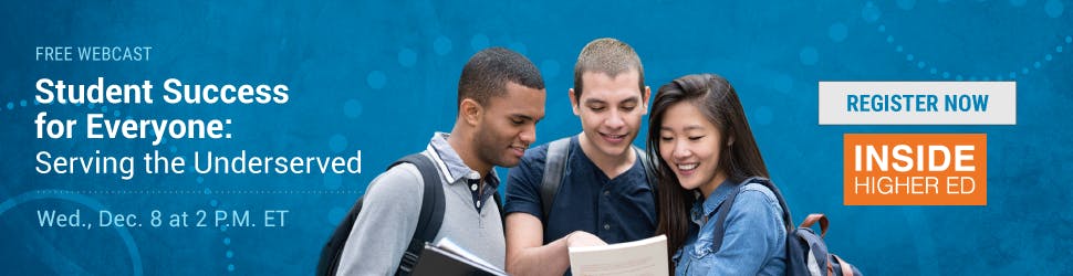 joshwfry's tweet photo. Join @insidehighered on Wednesday, December 8 at 2 p.m. ET, as they look closer at the articles in the compilation, "Student Success for Everyone: Serving the Underserved." Register now: https://t.co/nAe7oNlkNh https://t.co/D093dbwIuZ