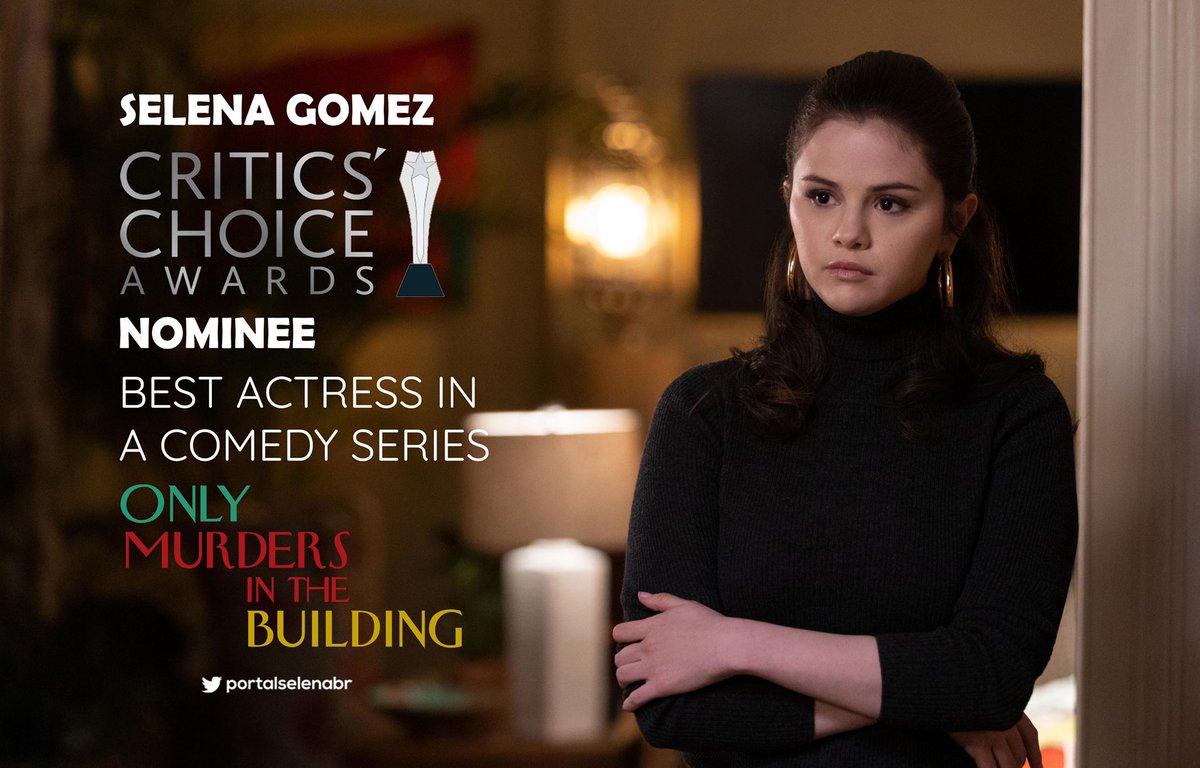 PortalSelenaBR's tweet photo. 🚨 A MAIOR!

Selena Gomez foi indicada ao Critics' Choice Awards na categoria 'Melhor Atriz em Série de Comédia' por seu papel como Mabel Mora em 'Only Murders in the Building'. https://t.co/dw5fYQdfEL