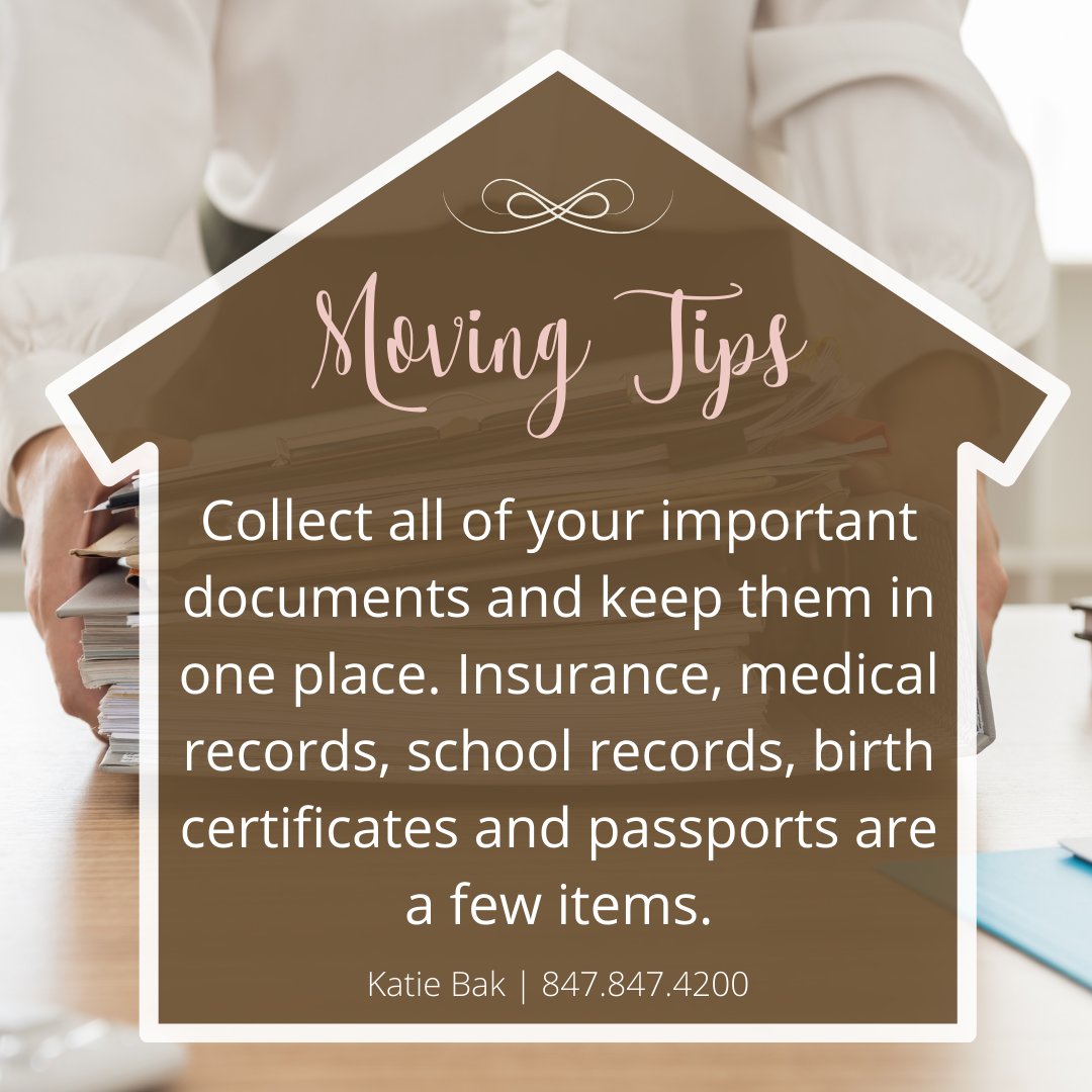 katiembak's tweet image. #MondayMovingTip - Make sure you keep your important documents separate from your packed boxes in case you need something during your move.