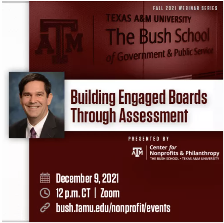 CNPatBushSchool's tweet photo. Join us on December 9th at 12pm for a unique webinar with Dr. Will Brown. He will be talking about how to build an engaged board of directors through assessment tools!

Register Here:
https://t.co/eaxdVirtJo

#engagedboard #boardassessment #nonprofitleadership #nonprofitwebinar https://t.co/Yl5xfYTVzS