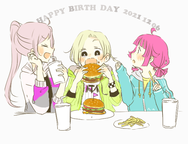 天王寺璃奈 「いっぱい食べてね #ミア・テイラー生誕祭2021 」|かせのイラスト