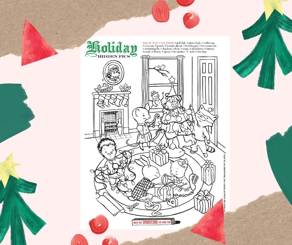 Help Sparky with his hidden holiday picture challenge! Can you find all of them? Download here: ow.ly/KuNV50H4kX7 #WinterFireSafety #kidsactivities #printables