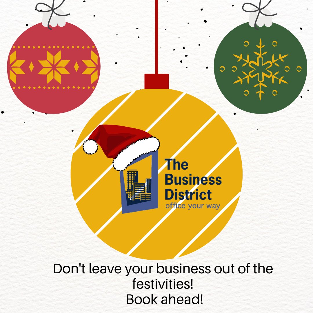 BizDistrictJa's tweet image. 'Tis the season to book for the next🥳! Book one of our spaces ahead of time so you can prolong those festivities. 

Call us at 876-665-9306, message us via WhatsApp at 876-540-9629 or visit our website mybusinessdistrict.com

#TheBusinessDistrict #AvoidTheRush #OfficeYourWay