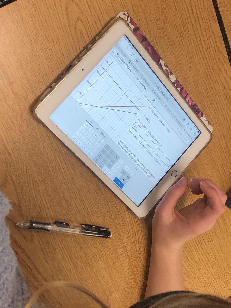 MrsStrole's tweet image. HonAlg Ss @FJHChargers are👀ing how the topics we studied 2nd 9wks can help us answer the❓”Should @HSESchools consider renewable energy as we build&amp;amp;remodel our schools?” Ss consider the financial side thanks to data from @citizen_math &amp;amp; our very own @HSEsavingenergy #seeingmath