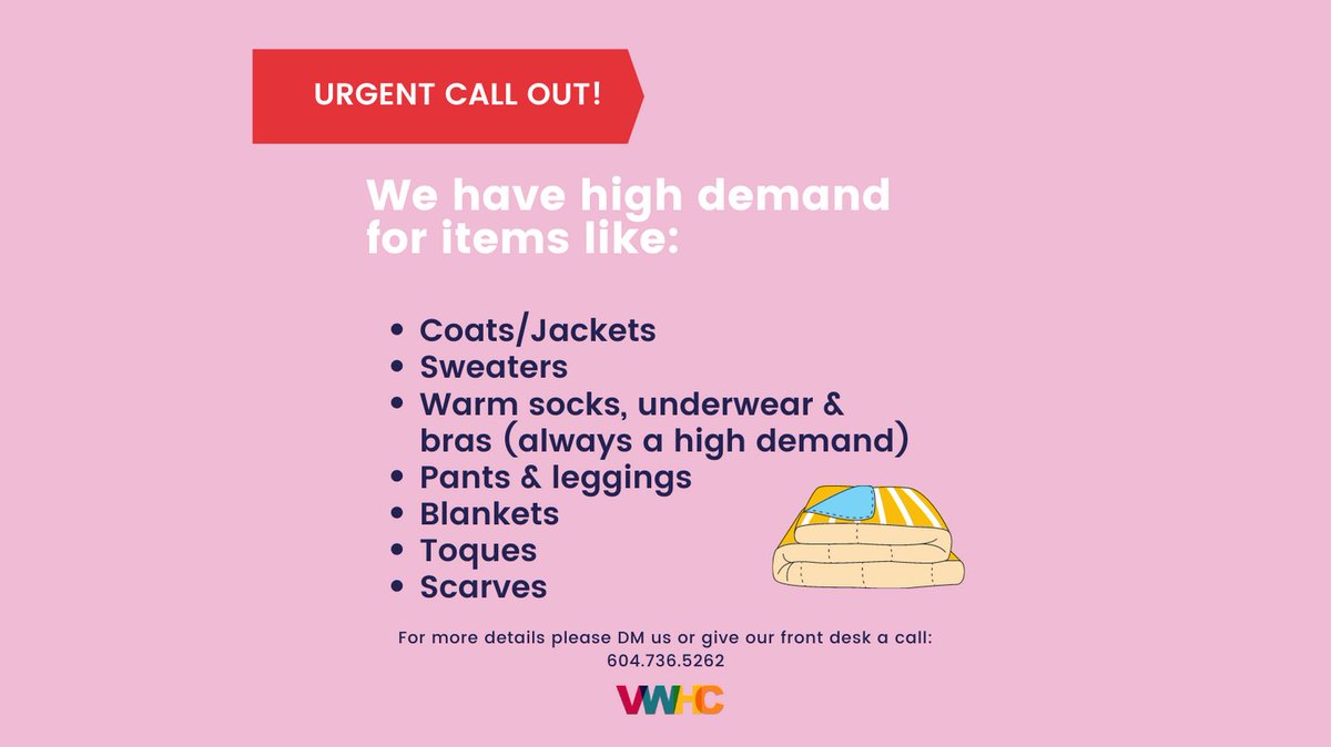 #urgent donation call-out! We need your help in collecting winter #donations for our participants. We are desperately low on all winter essentials - coats, socks, sweaters - you name it. If you don't have physical stuff, you can always donate $ too
#vancouver #nonprofit