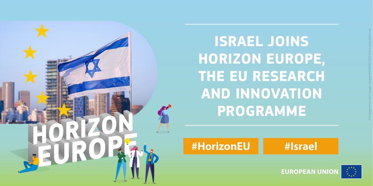 EUAmbJapan's tweet photo. 🆕Congratulations 👏 to #Israel 🇮🇱 for its association to #HorizonEU!

This provides further opportunities to strengthen joint research efforts, while it acts as a powerful tool of diplomacy for greater peace and stability in the region.

Find out more! ➡https://t.co/e3ixLdHZoL https://t.co/0zA7VVblpo