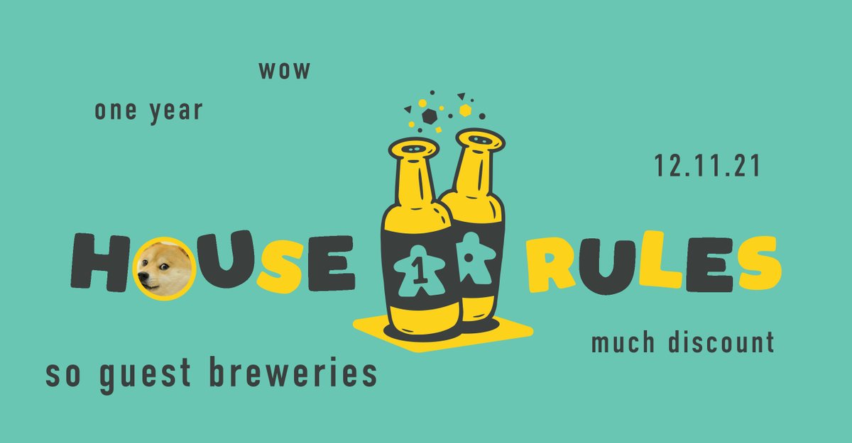 HouseRulesLoung's tweet photo. Our one year anniversary is this Saturday! Are you ready? Save up to 20% off every purchase. Guest breweries 3pm-7pm. Full details here >>>https://t.co/d1hqGw6SUb https://t.co/5ry8t80Btj