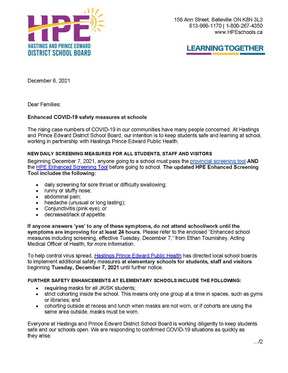 BaysidePublic's tweet photo. Hey Wildcats!!
Take a look at this important update from Public Health regarding enhanced screening and a change in COVID symptoms to be aware of. https://t.co/Zd6mqvUWOR