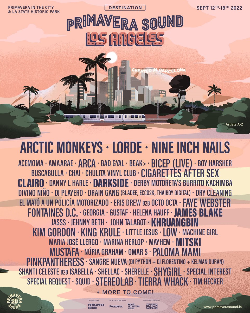 primavera sound Los Angeles  lineup