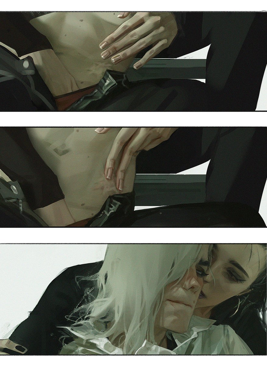 "What happened to the one who left you this pretty little mark? Did you throw them in jail? Killed them?"
"It's none of your damn business.... hmnn"
"Huh... Now you got me really curious, Detective."
.
.
.
If you want to support me, I have a Patreon page: patreon.com/Efferwescent