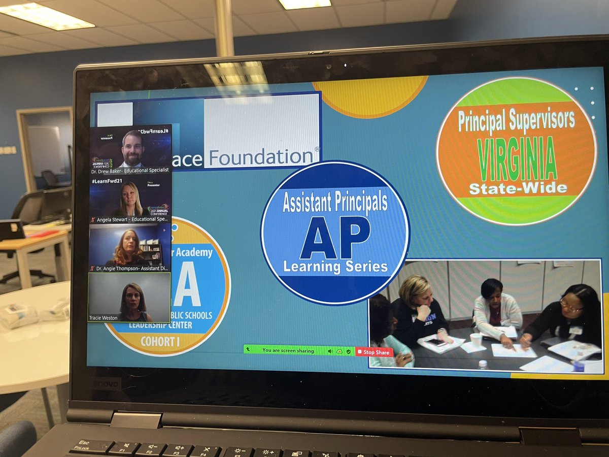 Having a blast with the #HCPSpll team as we share some of our work supporting leaders through #actionresearch at the #LearnFwd21 virtual conference! @AThompson_HCPS @TraciWestonHCPS @angelastewart09 #lifeready