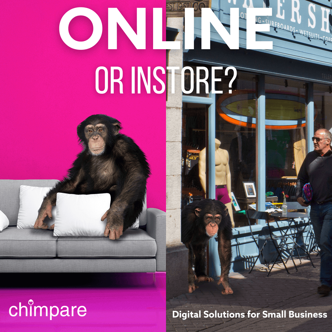 ChimpareL's tweet photo. Online or instore? Online means you can shop wherever, whenever, at any time, easily comparing prices in the comfort of your own home. However, instore shopping is considerably safer than online and you get the product immediately. Are you an online or instore shopper? #chimpare https://t.co/qPTzDpCwCI