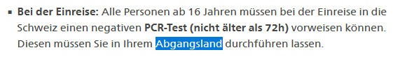 Mpolzin's tweet photo. Frage @BAG_OFSP_UFSP 
Wie kann ich meine Mutter in DE 24h lang besuchen und wieder einreisen? Der PCR Test muss ja scheinbar in DE gemacht werden, aber das Ergebnis dauert evtl. länger als mein ganzer Aufenthalt...
Oder wer weiss da mehr? @alain_berset vielleicht? https://t.co/dk9Atg9Df8