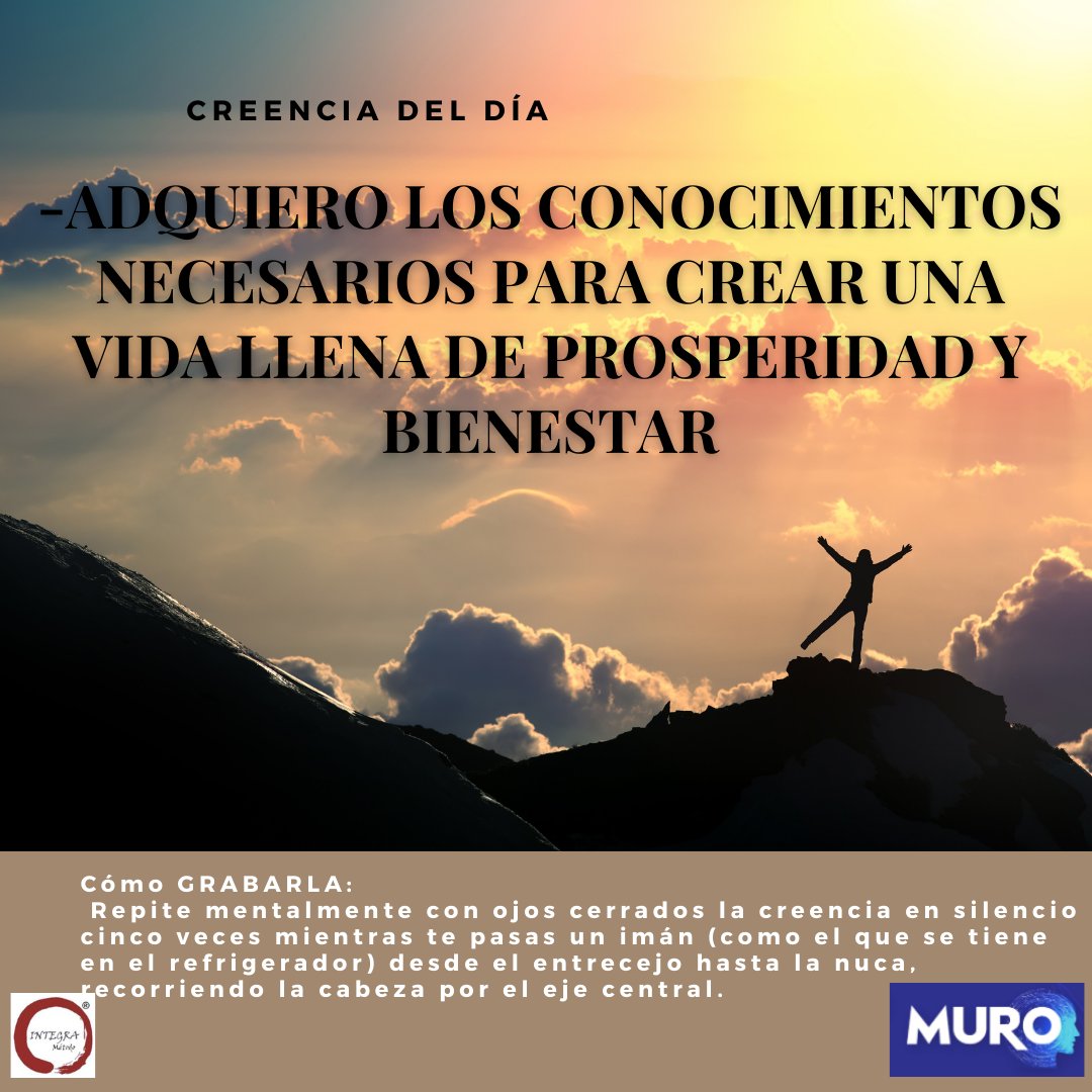 CoachMuro's tweet photo. Tus #creencias #determinan los #resultados de tu #vida #grabate #creenciaspoderosas Comparto la #creencia del #dia del programa #transfórmate te invito a #grabarla en tu #subconsciente Si #ayuda #contactame aquí https: // https://t.co/Ocm9bw5HeW #felizdia https://t.co/yosoIM1Qe1