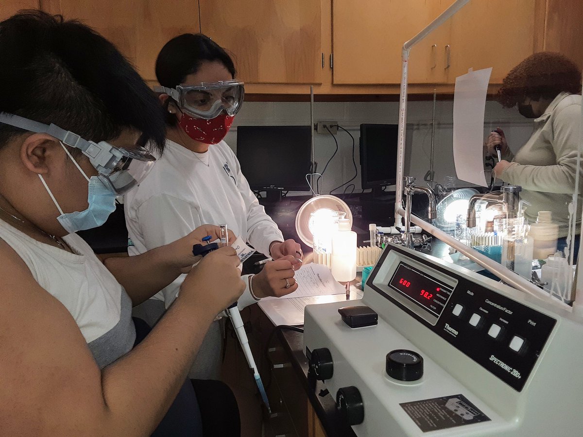 BiologyGsst's tweet photo. @NHREC_VA Biology students measured rate of photosynthesis by spinach chloroplasts using a dye that loses its color when reduced by electrons in photo system I. #NHGSST https://t.co/hSTcZfEdIK