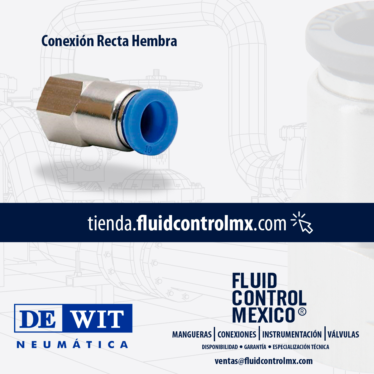 FluidControlMx's tweet photo. La 𝗖𝗼𝗻𝗲𝘅𝗶ó𝗻 𝗥𝗲𝗰𝘁𝗮 𝗛𝗲𝗺𝗯𝗿𝗮 tiene el cuerpo de latón niquelado que previene la corrosión y contaminación

Encuéntrala en
https://t.co/pigR8yPHqD

Visítanos en
🌐https://t.co/h9a6b2H7KT

O contáctanos en 
☎️ (229) 920 3898
✉️ ventas@fluidcontrolmx.com https://t.co/ns4M11hwJI