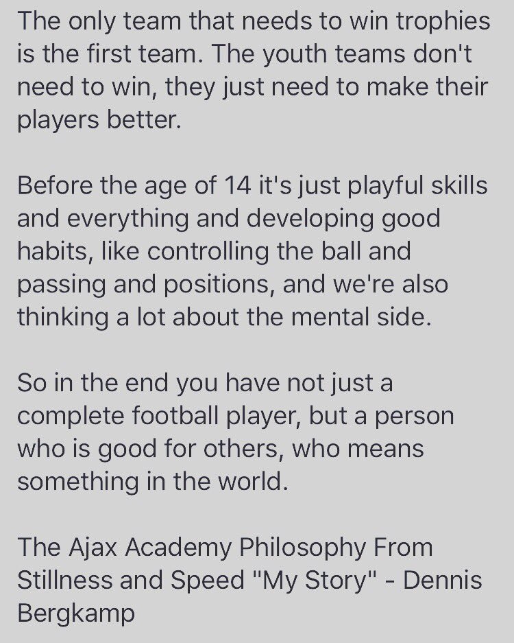 Dennis Bergkamp. The Ajax academy philosophy.