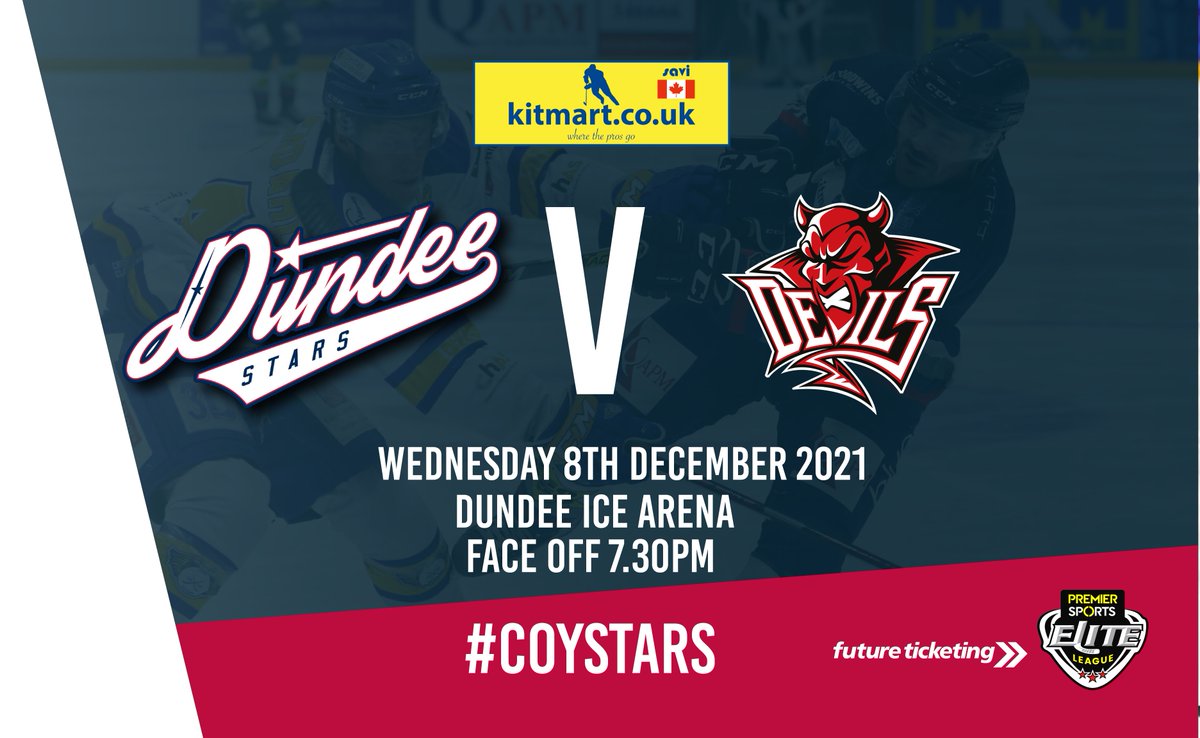 DundeeStars's tweet photo. Have you bought your tickets for Wednesday night's MASSIVE Challenge Cup QF 1st leg? Ticket prices just £10 and £5. This is not a season ticket game

🆚 @cardiffdevils 
📆 8/12/21
🏟 Dundee Ice Arena 
⌚ 7.30pm
🎟 https://t.co/xSsT61WKgB  
📺 https://t.co/zUuEX2PvGN

#COYStars https://t.co/L6JlxpO9Dv