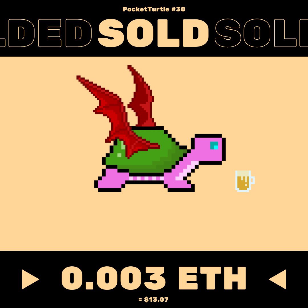PocketTurtleNFT's tweet photo. 🔥The PocketTurtle #30 was sold for 0.003 ETH!

See on OpenSea: https://t.co/fuqWgt0GQ4
•
#nft #nfts #nftcommunity #nftlaunch #nftgiveaway #freenft https://t.co/oXMGqrtnOa
