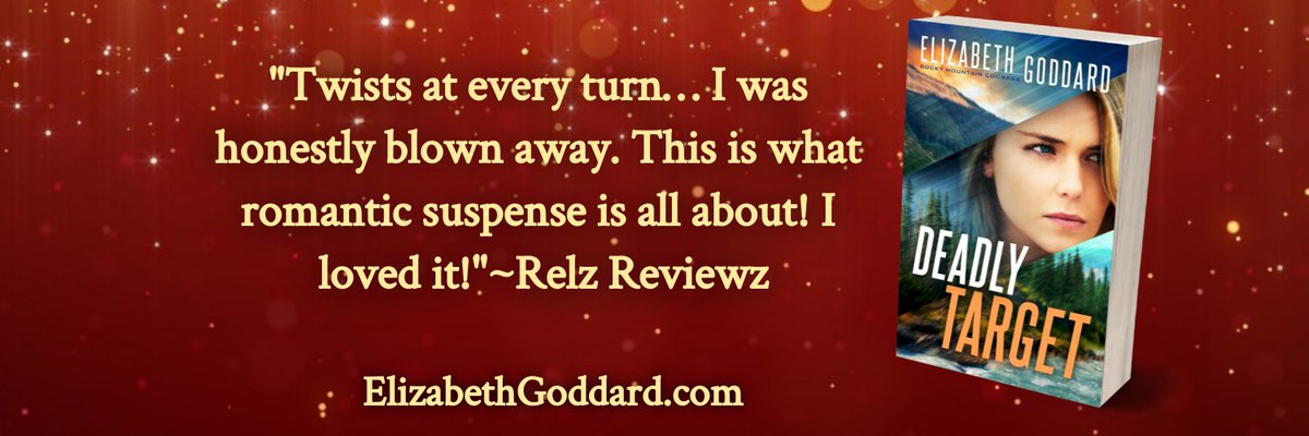 bethgoddard's tweet photo. Baker Book House:  https://t.co/GXXFXy55lQ
Amazon:  https://t.co/nxgLABUprZ
B&amp;N: https://t.co/PbfLBoNbyM
Christianbook: https://t.co/OWl0b6EGXq
#deadlytarget #rockymountaincourage#elizabethgoddard #romanticsuspense#revellbooks #mustread #amreading https://t.co/DA4eYxpUm0