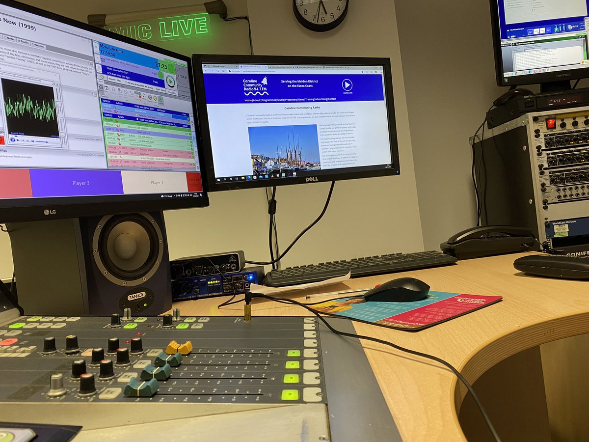 Covering for Owen tonight, 6-8. 
94.7FM, online at Carolinecommunityradio.co.uk, and on Simple Radio app  #radio #carolinecomminityradio #radiocaroline