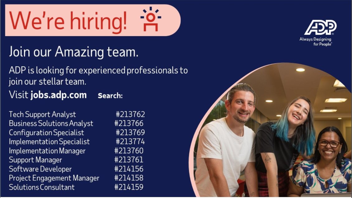 idisolutions's tweet photo. Team IDI is growing and looking to add people who are customer centric, dedicated and collaborative. Check out our job postings below! #TeamIDI #Growth #SaaS #Tech #HCMPartner #HCMIndustry https://t.co/WSLtVIuWTd