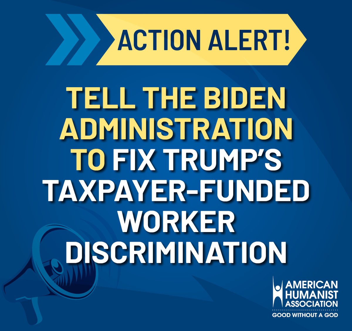 The Biden administration has proposed a rule that would restore anti-discrimination protections for government contractors' workers. Please take a moment to comment in support! Deadline: December 9th!

More info and template here: americanhumanist.org/actionhq/?vvsr…