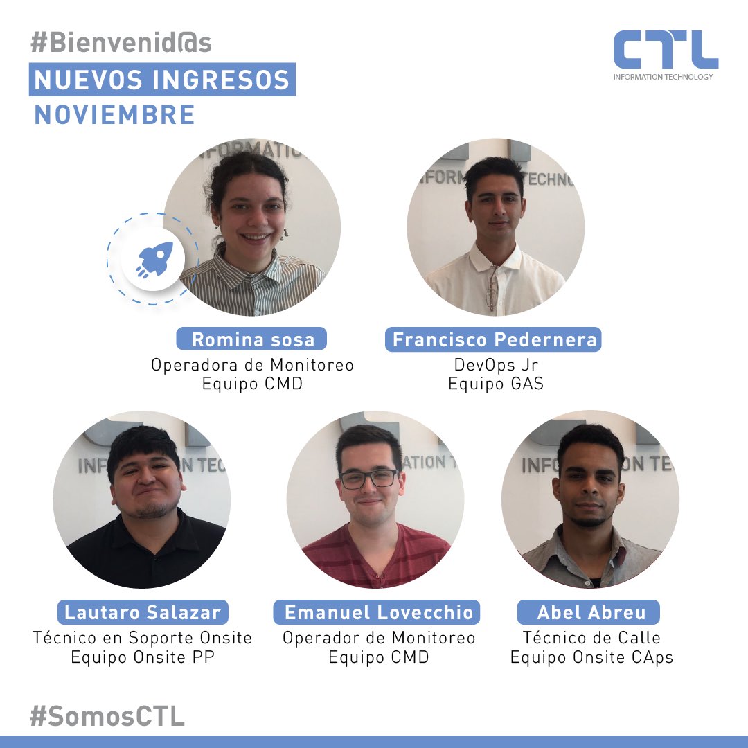 ¡Felices de dar la bienvenida a 5 integrantes más de nuestro equipo!

¡Seguimos creciendo!🙌