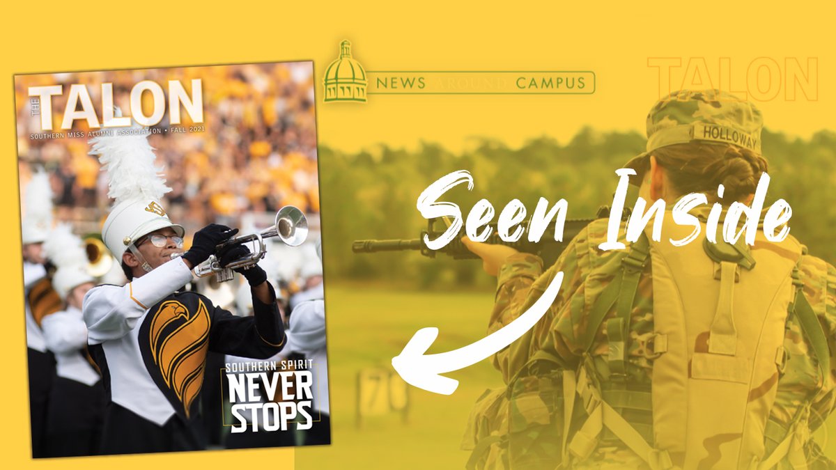 USMArtsSciences's tweet photo. Seen Inside The Talon by @usmalumni: Creating Opportunities. Changing Lives. Southern Miss Army ROTC (@USMEagleStrike) #SMTTT

Check out the interactive digital version: https://t.co/xMVdpKUPNx https://t.co/MqUYDxmgLf