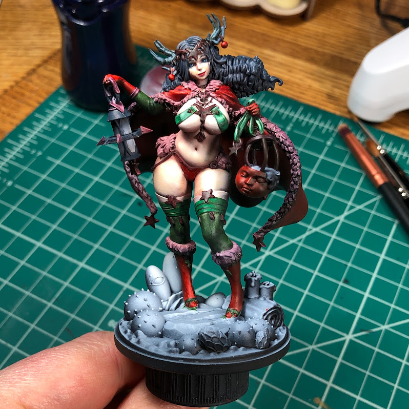 tex_red's tweet photo. Started on Winter Solstice Lucy for the holidays coming up. I was putting this one off as some of the details were... detailed. I'm pretty happy with the model now.
#kingdomdeathmonster #kingdomdeath #miniaturepainting #miniatures #tabletopgames #boardgames #pinup #wip #truewip https://t.co/eBX92MONJ5