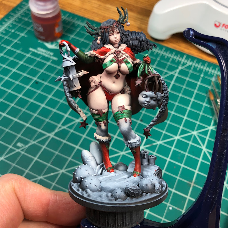 tex_red's tweet photo. Started on Winter Solstice Lucy for the holidays coming up. I was putting this one off as some of the details were... detailed. I'm pretty happy with the model now.
#kingdomdeathmonster #kingdomdeath #miniaturepainting #miniatures #tabletopgames #boardgames #pinup #wip #truewip https://t.co/eBX92MONJ5