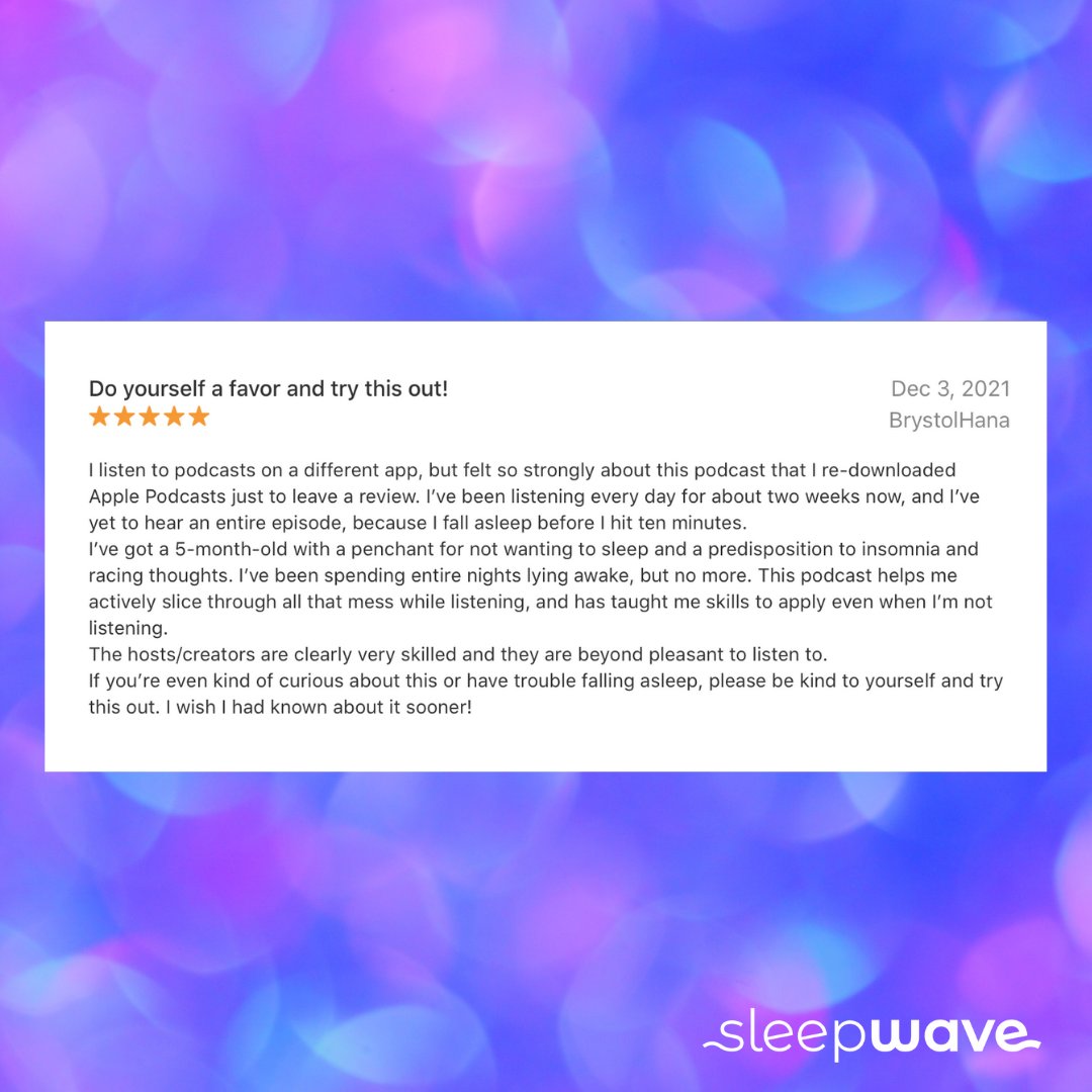 SleepWaveFM's tweet photo. You Sleep Wavers are just the best! Like we said in the pod, we read all the reviews and these are just too much to handle! ☺️💜
Thank you so much to all of you who took the time to leave a review, it means the world and it helps us reach more people that need a little help too https://t.co/PlmFnv3UGL