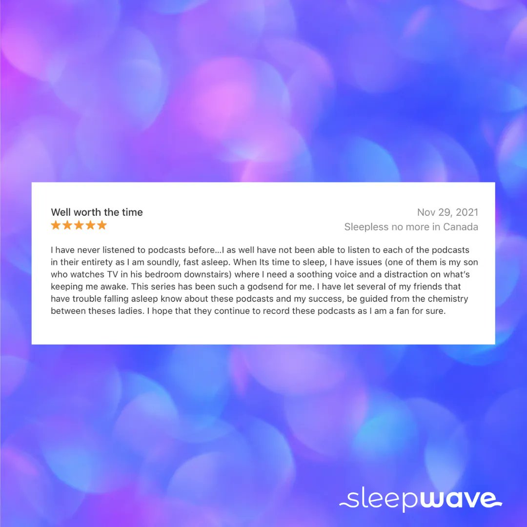 SleepWaveFM's tweet photo. You Sleep Wavers are just the best! Like we said in the pod, we read all the reviews and these are just too much to handle! ☺️💜
Thank you so much to all of you who took the time to leave a review, it means the world and it helps us reach more people that need a little help too https://t.co/PlmFnv3UGL