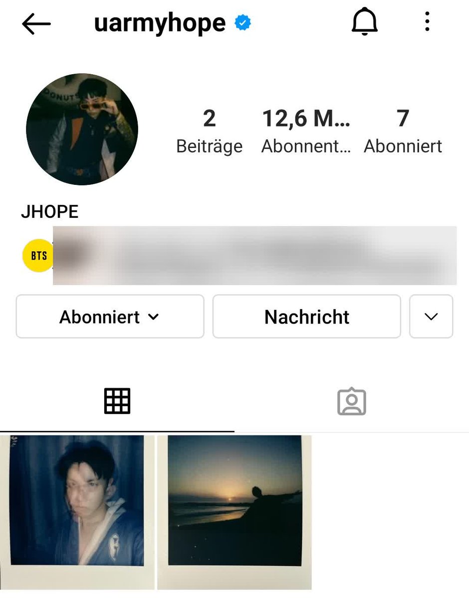 JHopeGermany's tweet photo. 📢 Wie alle @BTS_twt Member, hat j-hope jetzt einen eigenen Instagram Account 

🔸https://t.co/GvKsunzmhN

#Jhope #제이홉 #정호석 https://t.co/dfNUdnaMHA