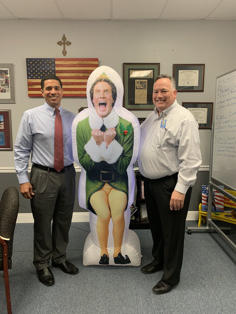 Having some fun with @mdchambers25 and #BuddytheElf after our agenda meeting this morning. @OCSD1 @LindaEMc @DianeKelley2020 @FLSchoolBoards @OkaloosaR