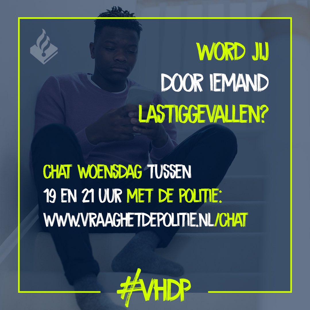 Wat als er naaktfoto´s of –filmpjes van jou via social media worden gedeeld of op een andere manier worden verspreid? Blijf er niet mee rondlopen! op woensdag 8 december is er een speciale themachat Zeden op vraaghetdepolitie.nl/chat