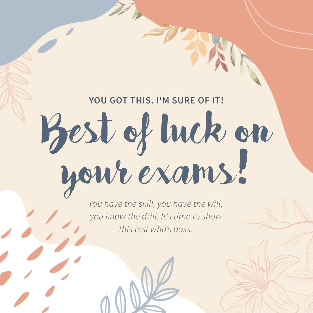 almaaxid's tweet photo. Wishing you all the best of luck on your exams! You got this! 💙 https://t.co/2J0eMDU8xo