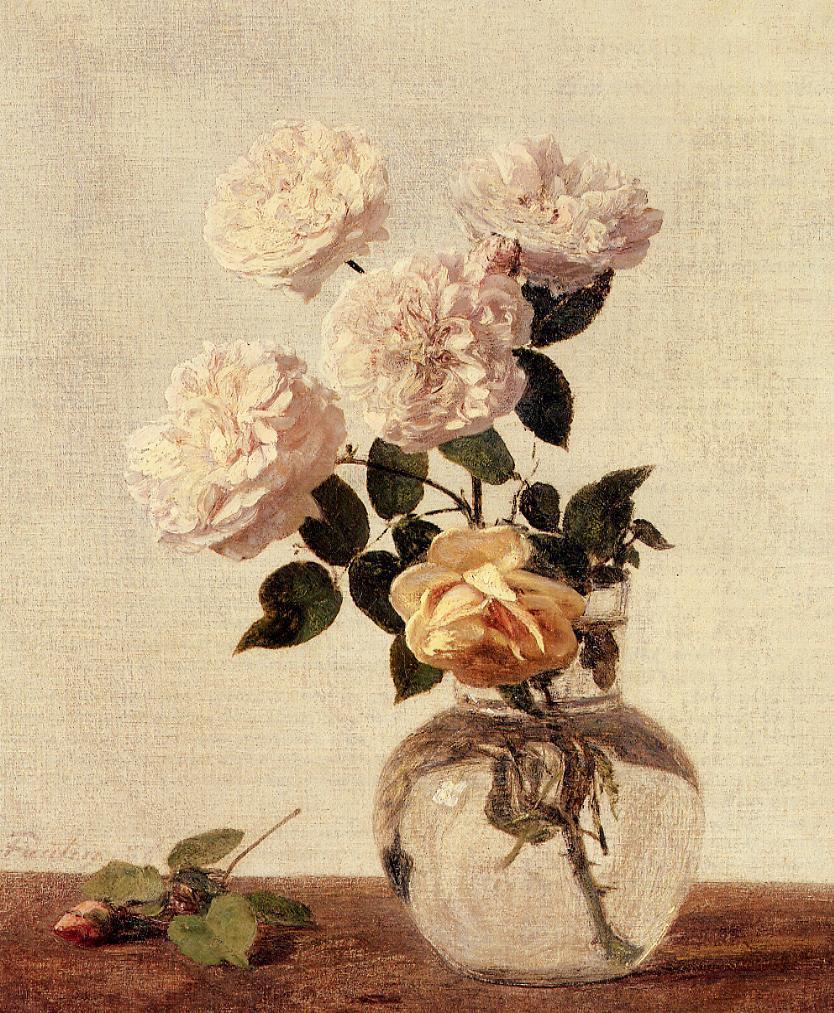 Roses, 1883 #realism #henrifantinlatour