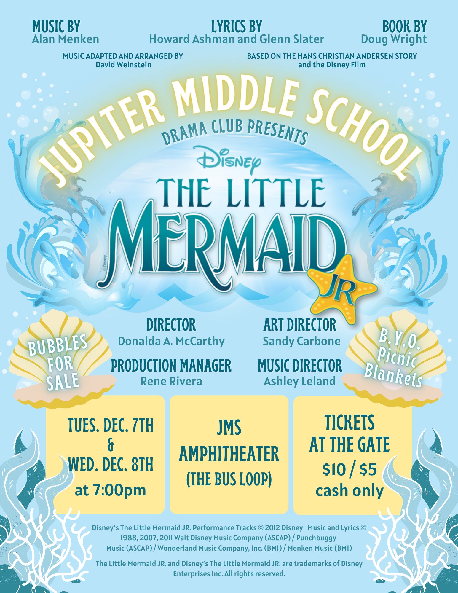 تويتر Jupitermiddle على تويتر Under The Sea Jms Drama Dept Presents The Little Mermaid Jr At 7p On Dec 7 Amp 8 Join Us Outdoors Under The Stars In Our
