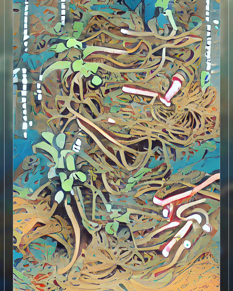 popmicrobiology's tweet image. Want to get an image inspired on your #thesisdissertation? Try this app.wombo.art!!! We used it to represent the study of #soil #microorganisms and got this #coolimage! #art #creative #artificalintelligence #creatingfromhome #microbiology #biology #didyouknow #scicomm